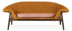 Warm Nordic - Fried Egg Sofa / Smoked Oak - Soffa för 2 personer - Canvas 424 (Dark Ochre) / Canvas 614 (Pale Rose) - L186 x W68 x H68 cm