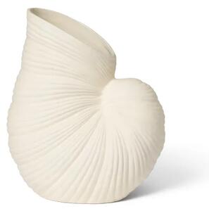 Ferm Living - Shell Vase - Vas - Off-white - B: 15.5 x H: 26.5 x D: 22 cm