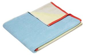 Hübsch - Block Towel - Handduk - Large - Grå,Lyseblå,Rød,Gul - 70x140cm