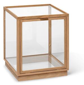 Ferm Living - Miru Glass Montre - Lådor - Natural Oak - W: 40 x H: 42 x D: 40 cm