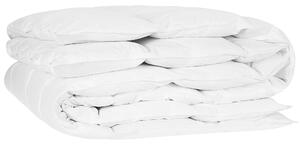 Duntäcke Vit Japara Bomull Dubbel Storlek 200 x 220 cm Dunfyllning Quiltad Sängkläder Sovrum Beliani