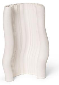 Ferm Living - Moire Vase - Vas - Offwhite - W19 x H30 x D12 cm