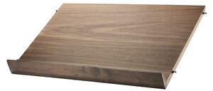 String Furniture - Wood Magazine Shelf - Tidningshållare - Small - Walnut - 58x30x15 cm