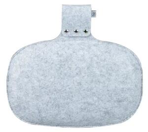 Curve Lab - Felt Pillow - Kudde för barn - Light grey - 37 x 27 x 8,5 cm