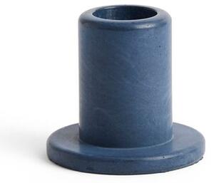 HAY - Tube Candleholder Concrete - Ljusstake - Small - Midnight blue - H5.5 x D5.5 x W5.5 cm