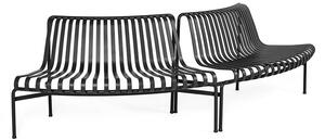 HAY - Palissade park dining bench out-out - Trädgårdsbänk - Anthracite - W275.5 X D107 X H80 X SH45