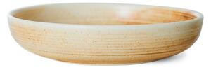 HKLiving - Chef Ceramics - Deep Plate, Medium - Tallrikar - Rustic Cream/Brown - Ø19.3 x H4.3 cm