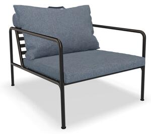 HOUE - AVON Lounge Chair - Trädgårdsstol - Sky/Black - H58 x W81 x D99 x SH39 cm