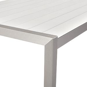 Trädgårdsbord för 6 Personer med Anodiserad Aluminium 180 x 90 cm i Modern Stil Beliani