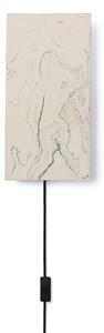 Ferm Living - Argilla Wall Lamp - Rectangular - Vägglampa - Marble White - W20 x H40 x D8 cm