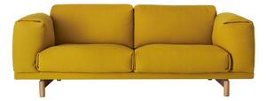 Muuto - Rest Sofa / 2-Seater - Soffa för 2 personer - Hallingdal 457 - Yellow - L: 200 x D: 92 x H: 72 x SH: 42 cm