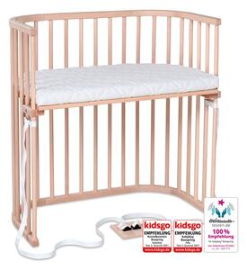 Babybay - Babybay - Boxspring Co-Sleeper w/Classic Soft mattress - Barnsäng - Natural untreated - W94 x D54 x H96,5 cm