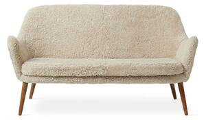 Warm Nordic - Dwell Sofa - Soffa för 2 personer - Sheepskin (Moonlight) - L141 x W76 x H73 cm