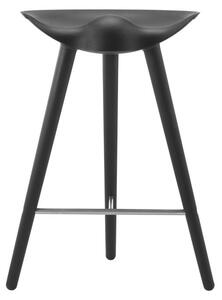 Audo Copenhagen - ML 42 Bar Stool - Barstol - Low - Black Stained Beech/Steel - H69 cm