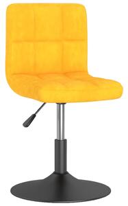 Snurrbar matstol gul sammet