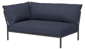 HOUE - LEVEL 2 / Left Corner - Trädgårdssoffa - Indigo/Dark Grey - L139 x W92,5 x H68,5 x SH38 cm