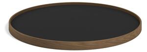 Brdr. Krüger - Tray - Oak Smoked Oiled model 60 - Bricka - BASE (Sort / Hvid) - Ø60 cm H2,5 cm