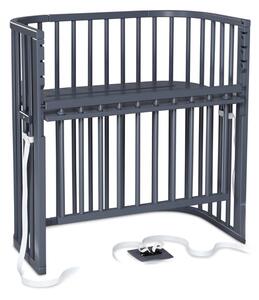 Babybay - Boxspring Comfort Plus Co-Sleeper - Barnsäng - Grey Varnished - L96 x W56,5 x H96,5 cm