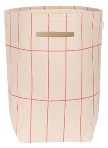 Nobodinoz - Large Storage Basket Vibes - Förvaringslåda för barn - Pink red grid - 44 x 56 x 28 cm