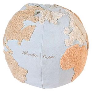 Lorena Canals - Pouf World Map - Barnens puff - World Map - H45 x Ø50 cm