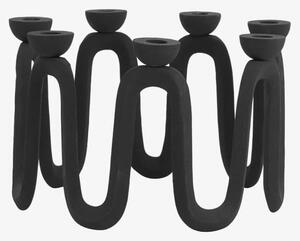 Nordal - Aplin Candle Holder - Ljusstake - Black - H: 19.5 x D: 31 cm