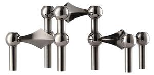 STOFF - Nagel Candle Holder - Ljusstake - Sort Krom (Sæt á 3 stk.) - H6,9 cm Ø10,2 cm