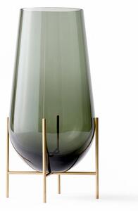 Audo Copenhagen - Èchasse Vase - Vas - Large - Smoked / Brushed Brass - H60 x Ø20-30 cm