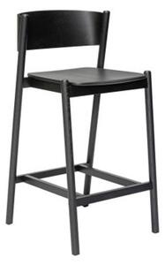 Hübsch - Oblique Bar Stool - Barstol - Black - 50x55xh103cm