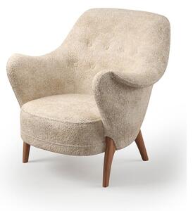 Warm Nordic - Cocktail Lounge Chair - Lounge stol - Sheepskin (Moonlight) - L88 x W83 x H86 cm