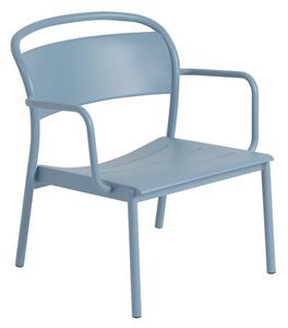 Muuto - Linear Steel Lounge Armchair - Trädgårdsstol - Pale Blue - H75,4 x D68,4 cm