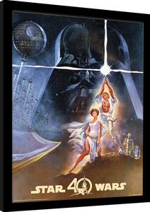 Inramad poster Star Wars 40th Anniversary - New Hope Art