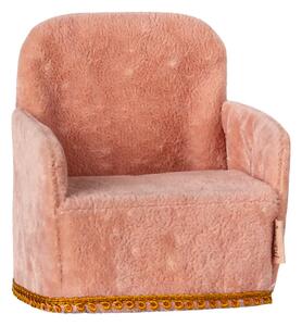 Maileg - Lounge Chair, Mouse - Tillbehör till dockor - Rose - H7,5 x W6,5 x D6 cm