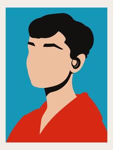 Illustration Audrey Hepburn Minimalist Pop Art, Retrodrome