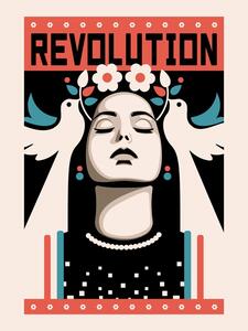 Illustration Revolution Activist Peace, Retrodrome