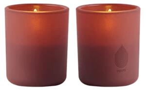 Uyuni - Glass Candles - Stearinljus - Wine Red - W6 x H7cm, 2-pack