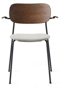 Audo Copenhagen - Co Chair w. Armrest / Black Base - Matstol - Upholstery: Hallingdal 65 - 110 / Dark Stained Oak - Försäljning av aktier - W62 x D50,5 x H80 x SH45 cm