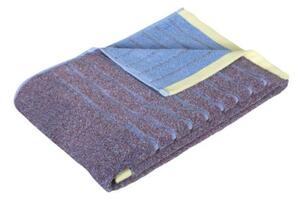 Hübsch - Promenade towels - Handduk - Purple/yellow - 50x100 cm