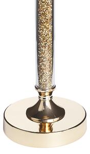 Ljushållare Guld Metall Pelare Glas Skärm 48 cm Glamour Accent Dekoration Bord Bordsupsats Beliani