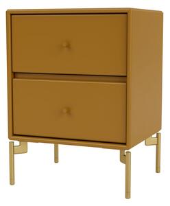 Montana - DRIFT - With brass legs - Sängbord - Amber - B 35,4 x H 35,4 x D 30 cm