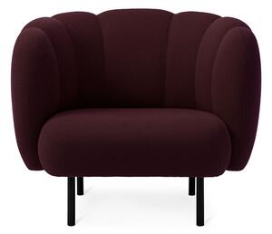 Warm Nordic - Cape Stitch Lounge Chair - Fåtölj - Merit 040 (Burgundy) - Försäljning av aktier - W95x D84 x H80