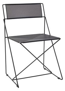 Magnus Olesen - X-Line Chair - Matstol - Steel, painted / Black - Försäljning av aktier - L: 50 x W: 45 x H: 77 x SH: 46 cm