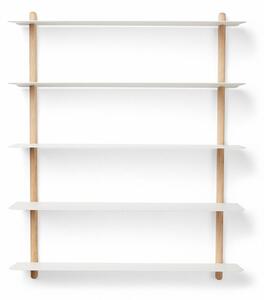 Gejst - NIVO - Hylla - E - Light Oak/White - H: 76 x W: 64 x D: 16 cm