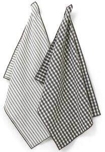 TAZZA Kökshandduk 2-pack Svart