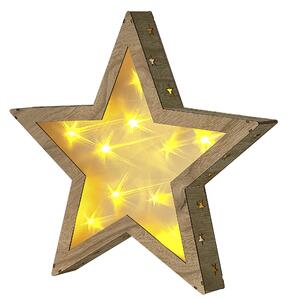 Juldekoration Ljus Poppelträ Stjärnform Stående Dekorativt Tillbehör Skandinavisk Design Beliani