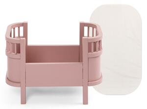 Sebra - Sebra Doll's Bed + Mattress - Tillbehör till dockor - Blossom pink - H35 x L49 x W31 cm