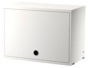 String Furniture - Cabinet With Flip Doors - Skåp - White - Small - W58 x H42 x D30 cm