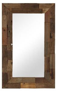 Spegel massivt återvunnet trä 50x80 cm - Brun