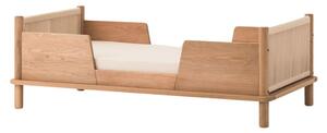 Nobodinoz - Latitude Junior Bed - Barnsäng - Solid Oak w/2 Safety Rails - 82 x 152 x 51 cm