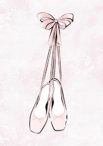 Illustration Ballet Shoes, Martina Pavlova, (30 x 40 cm)