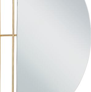 Väggspegel Guld Metall Järn 52 cm Rund Ram Väggmonterad Hemdekor Accessoar Glamour Minimalist Beliani